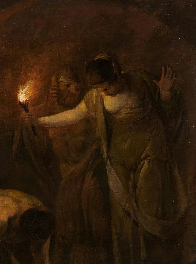 Saul e la strega di Endor - dettaglio